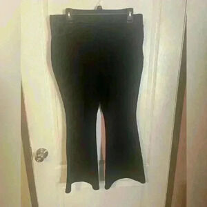 Slimfactor by investments black‎ flare stretch pants size large